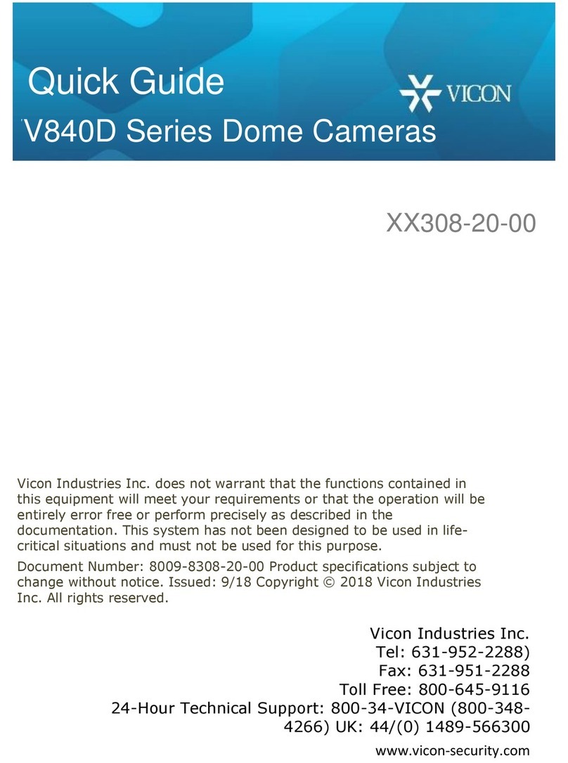 Vicon V840D Series User manual