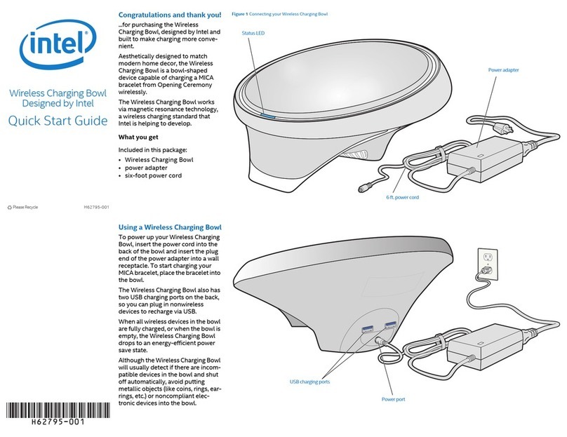 Intel Wireless Charging Bowl User manual