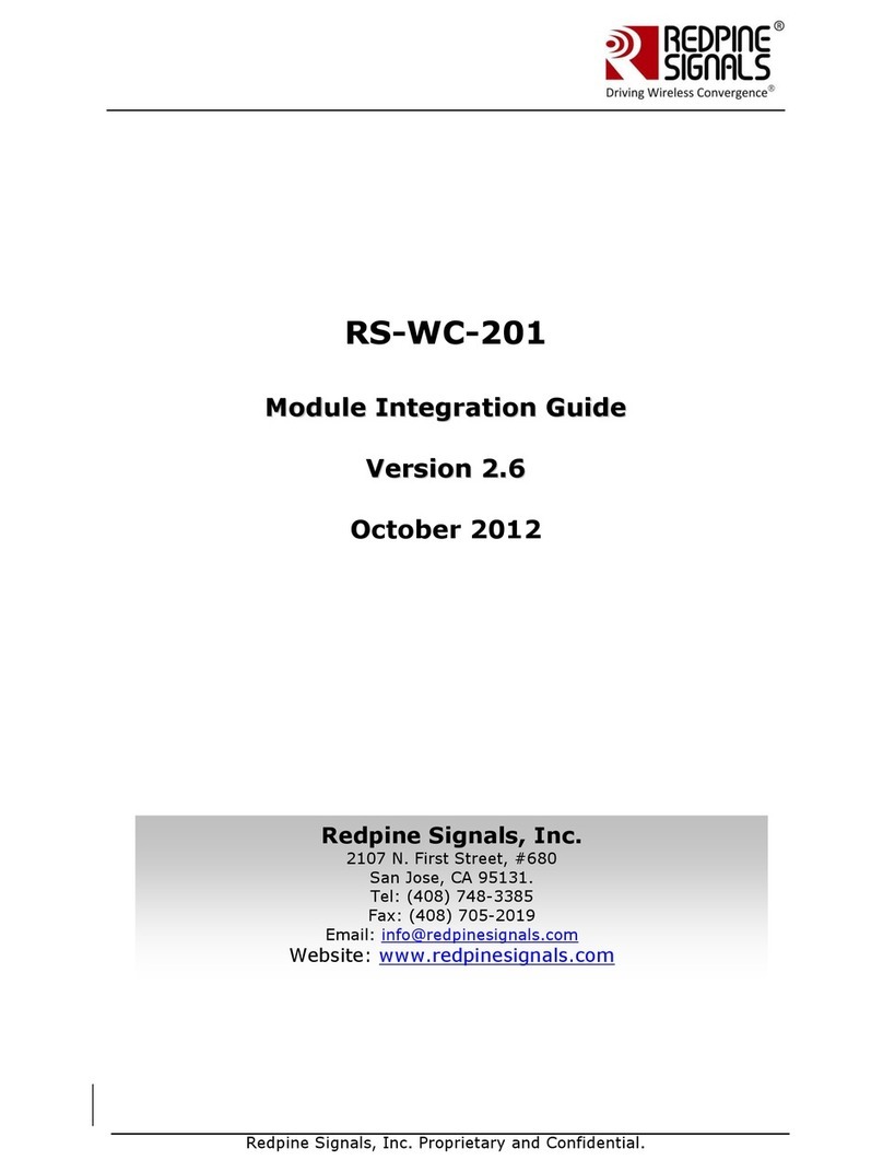Redpine Signals RS-WC-201 Integration guide