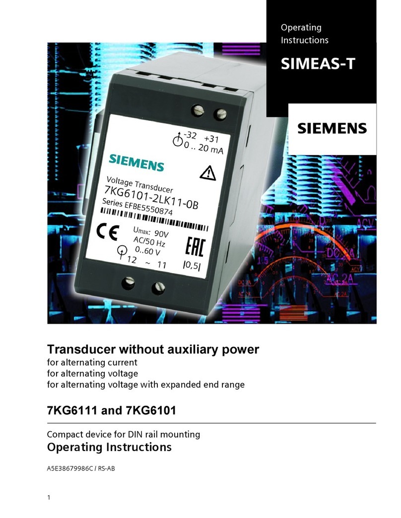 Siemens SIMEAS-T 7KG6111-2LK11-0B User manual Siemens SIMEAS-T 7KG6111-2LK11-0B User manual