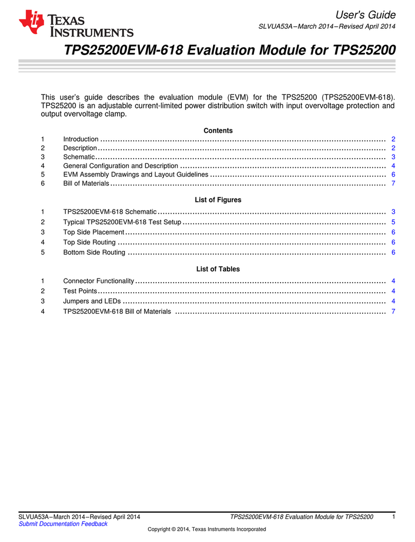 Texas Instruments TPS25200EVM-618 User manual Texas Instruments TPS25200EVM-618 User manual