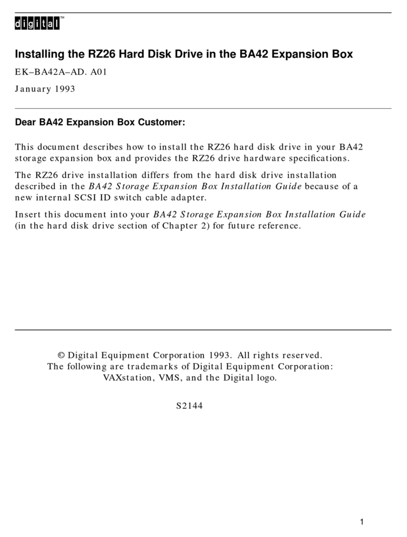 Digital Equipment RZ26 User manual