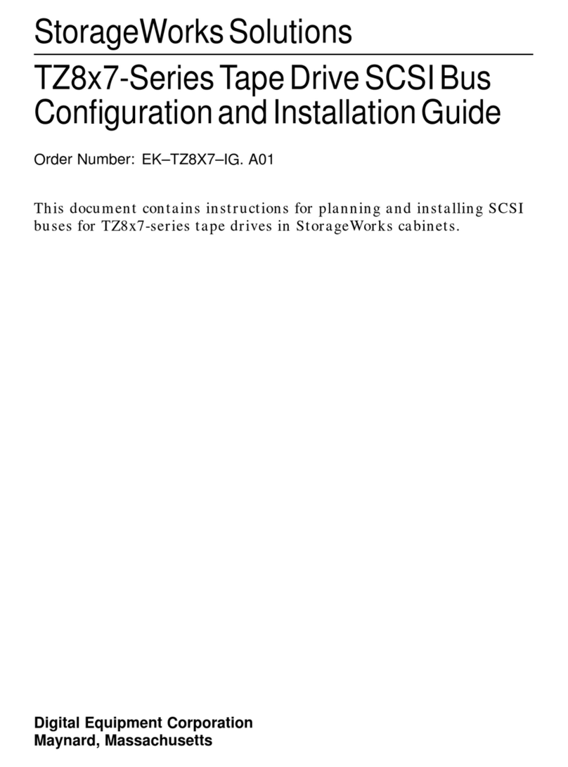 DEC StorageWorks TZ8x7 Series Configuration and installation guide