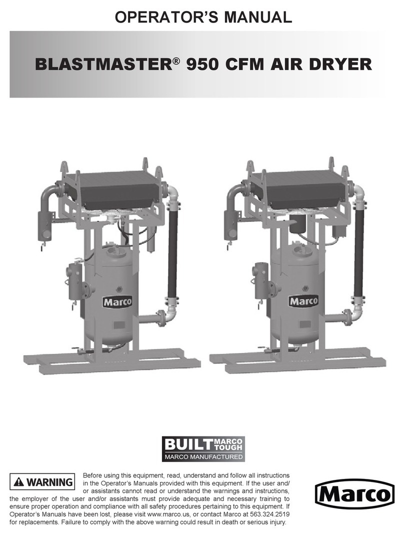 Marco Blastmaster 950 CFM Operator's manual