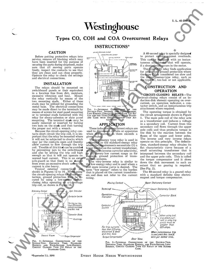 Westinghouse CO instructions