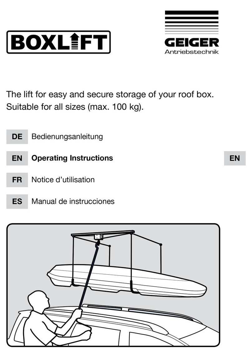 GEIGER BOXLIFT User manual