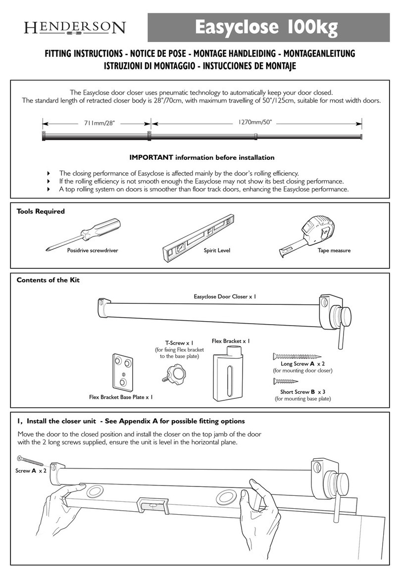 Henderson Easyclose Fitting instructions