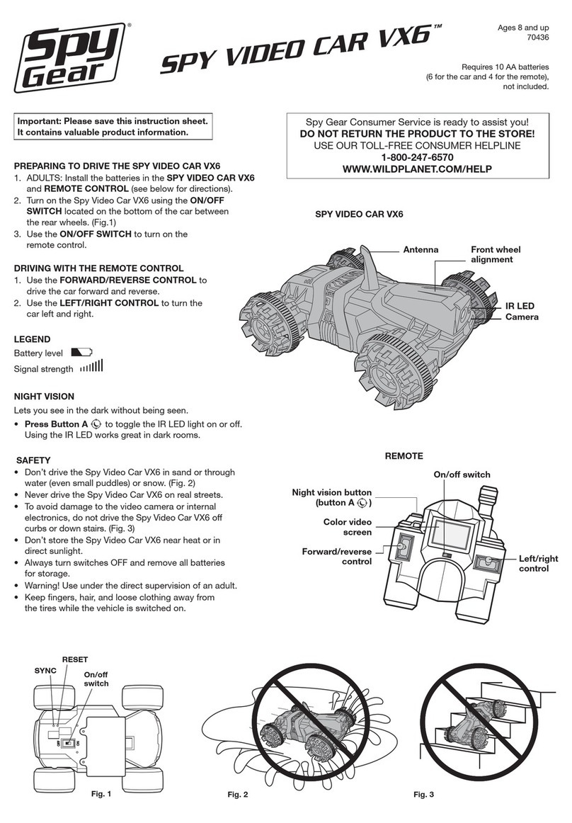 SPYGEAR SPY VIDEO CAR VX6 manual