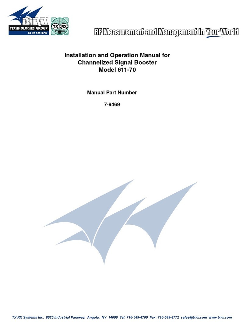 BIRD 611-70 Installation and operation manual