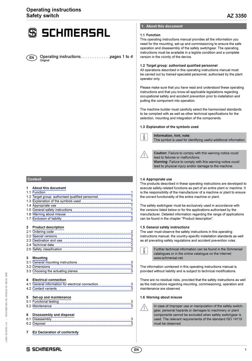schmersal AZ 3350 User manual