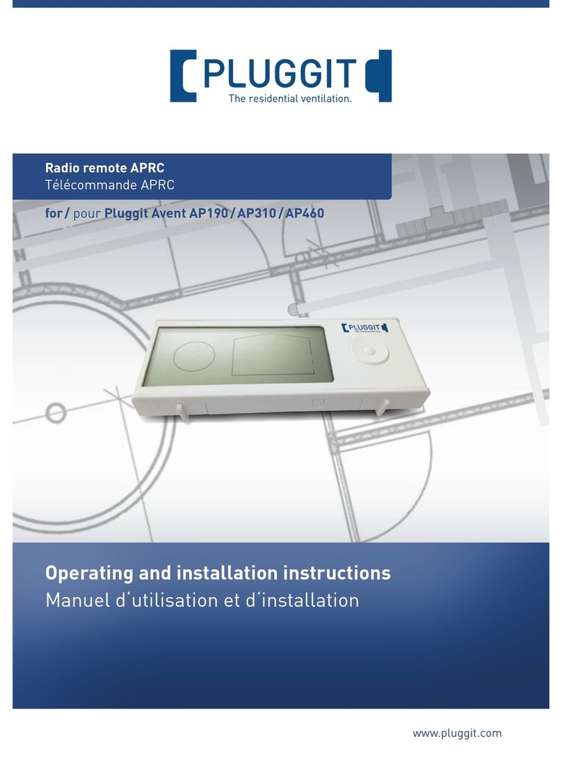 Pluggit APRC Operating and installation instructions