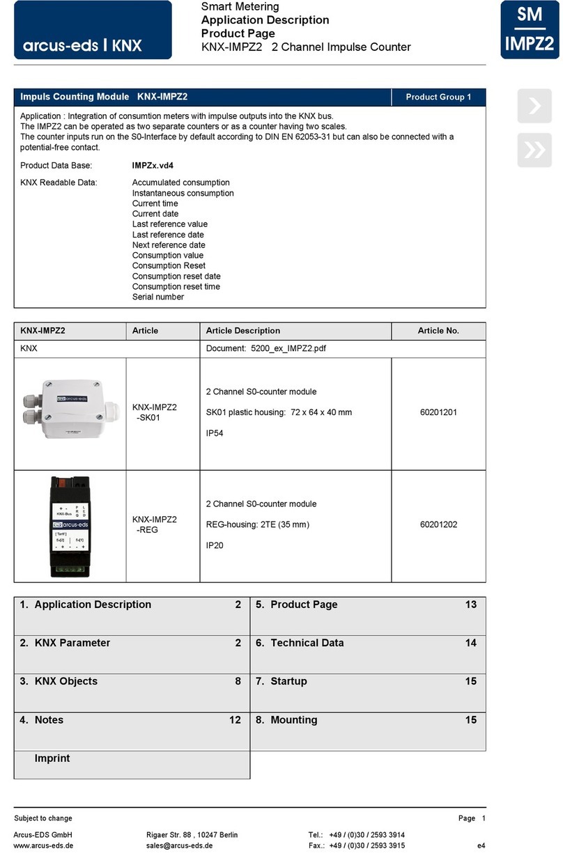 Arcus-EDS KNX-IMPZ2-SK01 Description, Specifications, and Installation Manual
