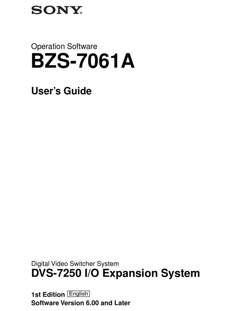 Sony DVS-7250 Operation software