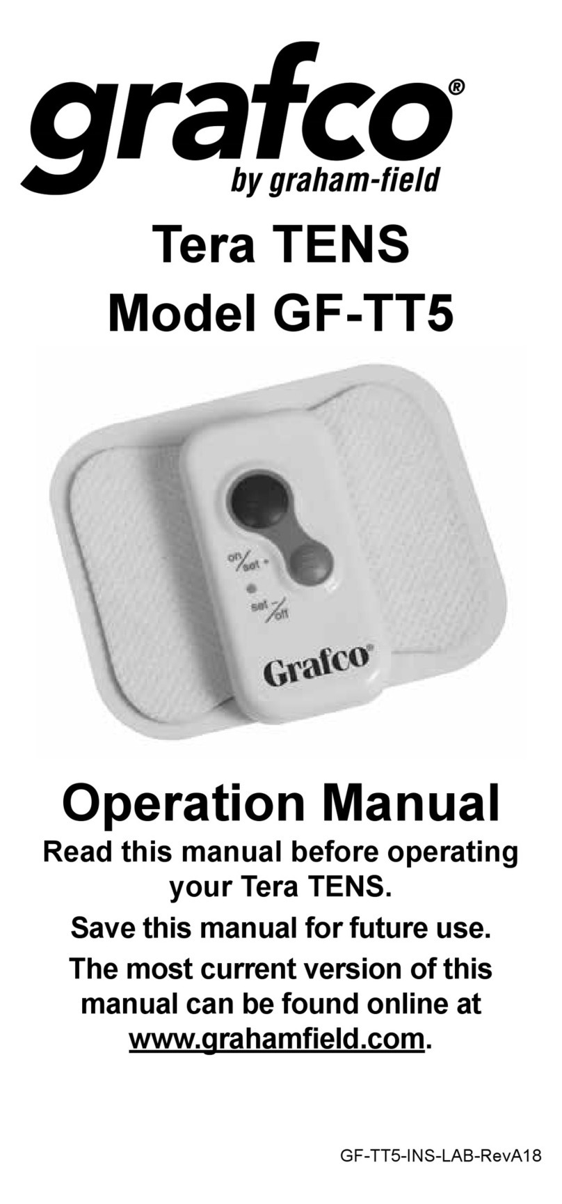Grafco Tera TENS User manual