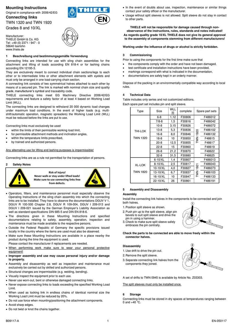 Thiele TWN 1320 Mounting instructions