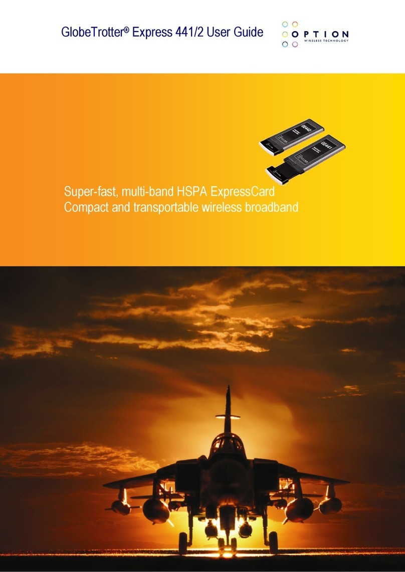 Option Wireless Technology GlobeTrotter Express 411/2 User manual