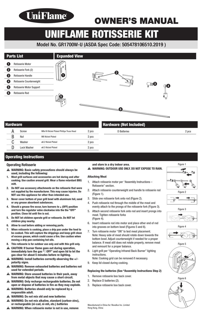 Uniflame GR1700W-U User manual