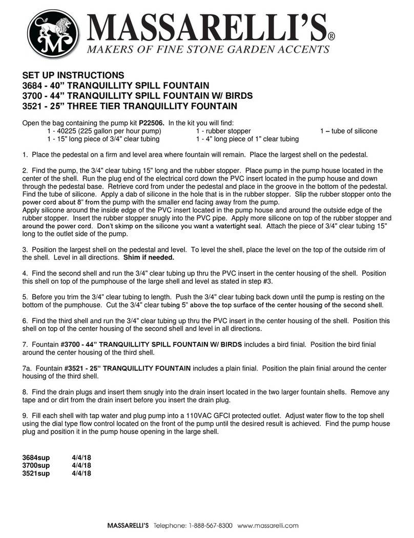 Massarelli 3684 Setup instructions Massarelli 3684 Setup instructions