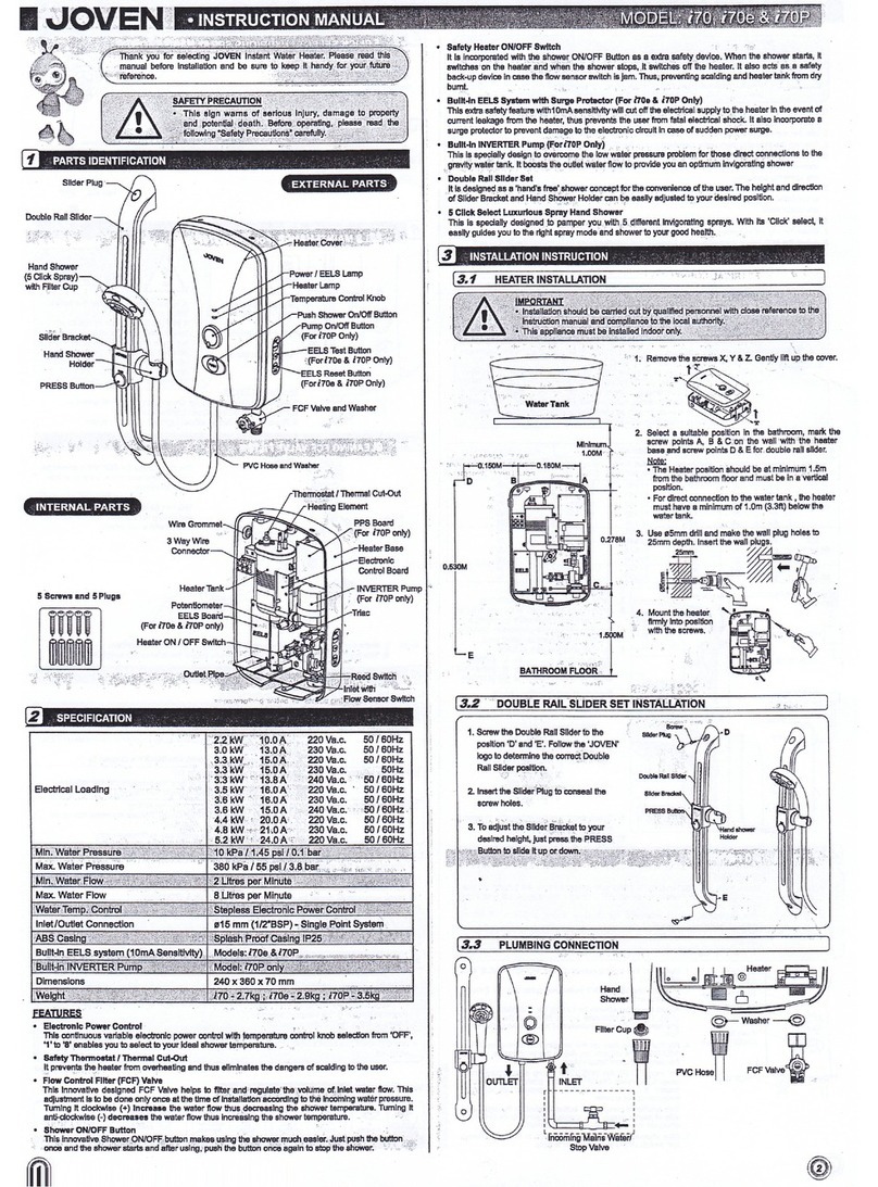 Joven i70 instruction manual