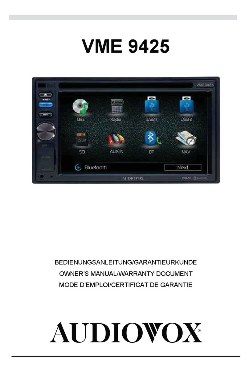 Audiovox VME 9425 User manual