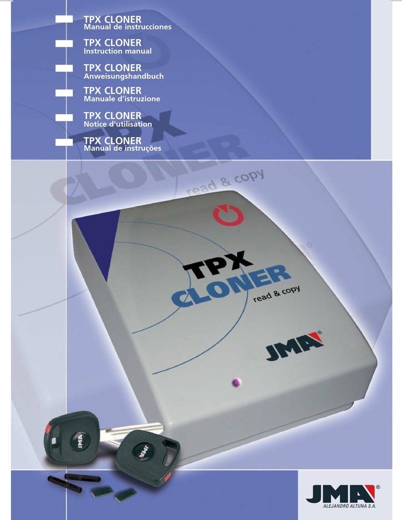 JMA TPX CLONER instruction manual