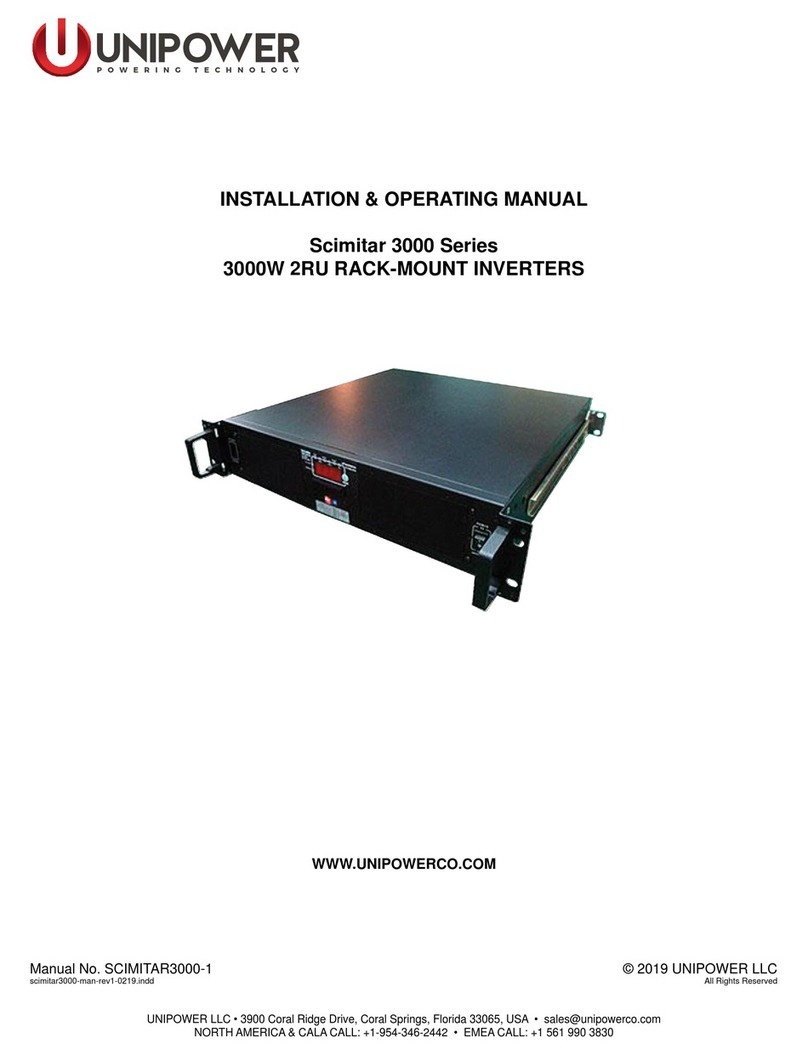Unipower Scimitar 3000 Series Installation & operating manual