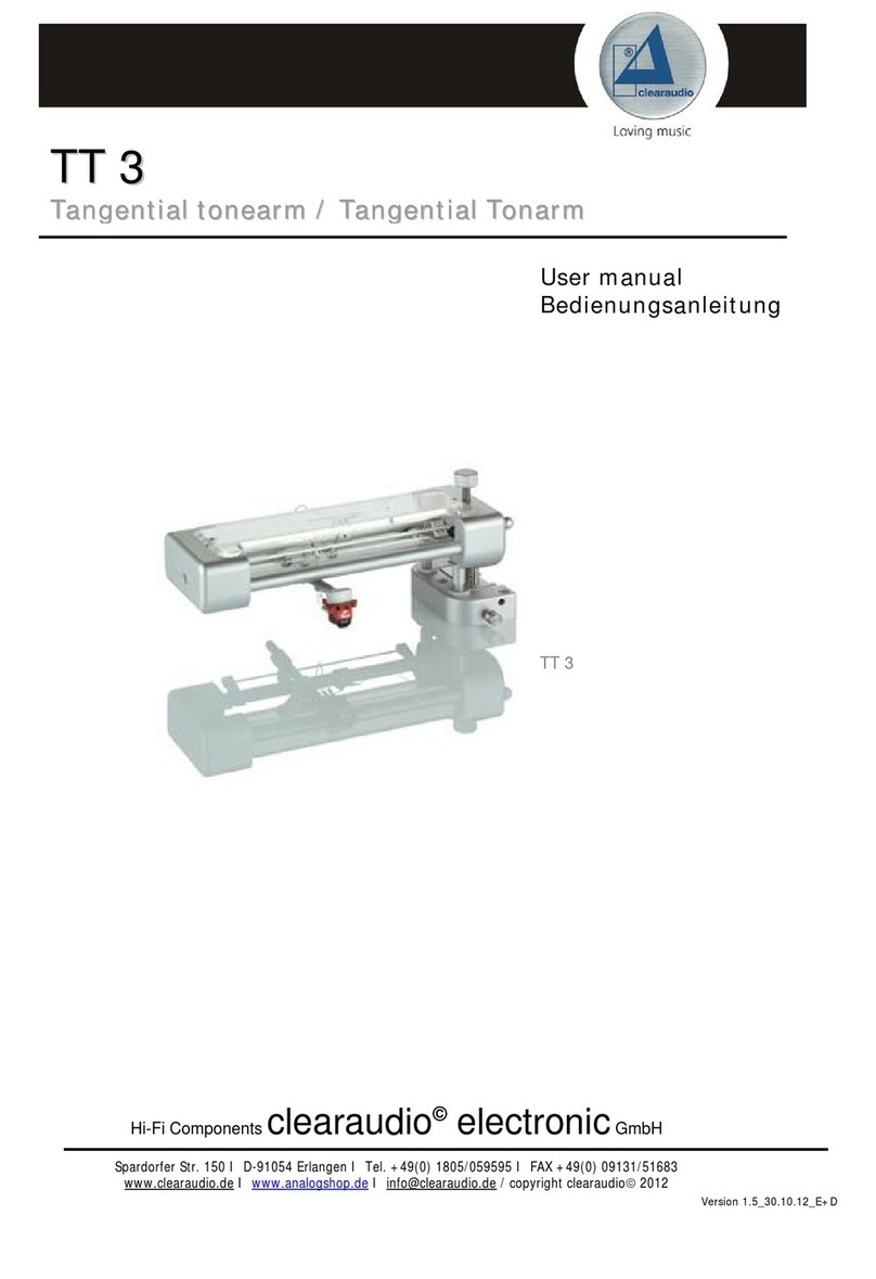 Clearaudio TT3 User manual