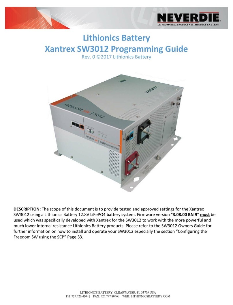 Xantrex SW3012 Programming guide