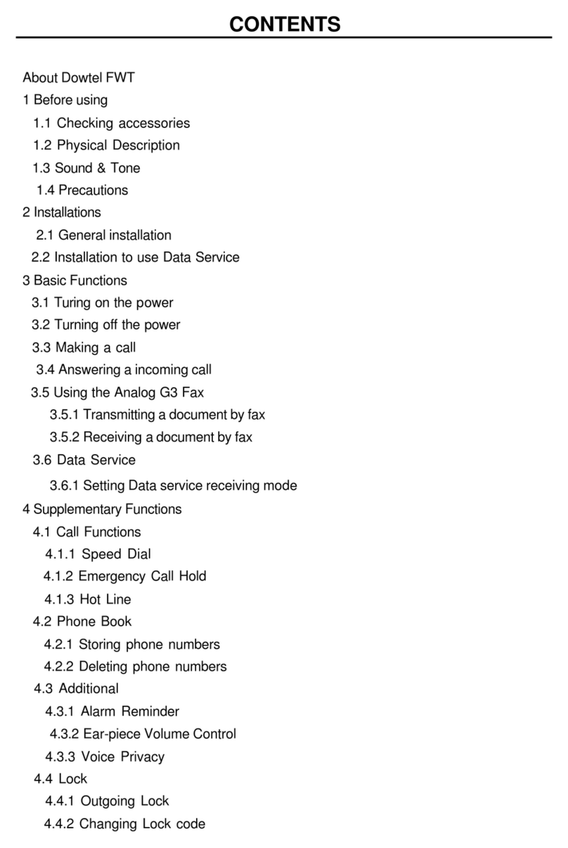 Dowtel DTT-800 operating manual