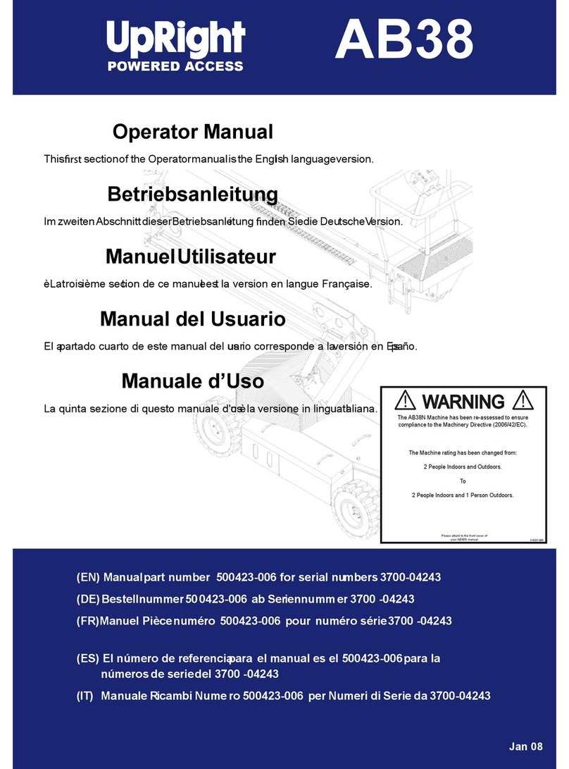 Upright AB38 Operator's manual