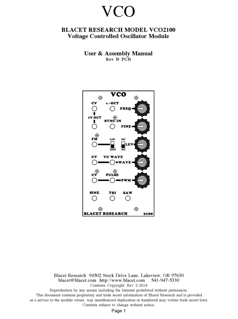 Blacet Research VCO2100 User & Assembly Manual