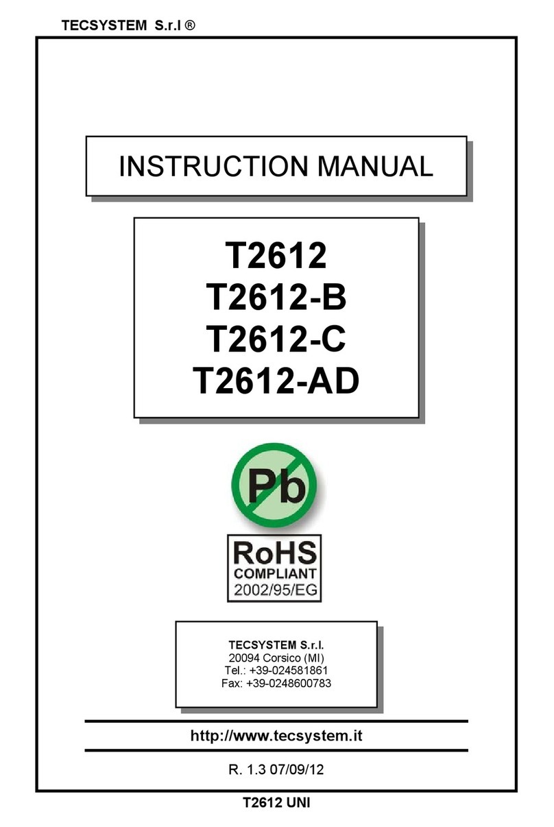 TECSYSTEM T2612 User manual
