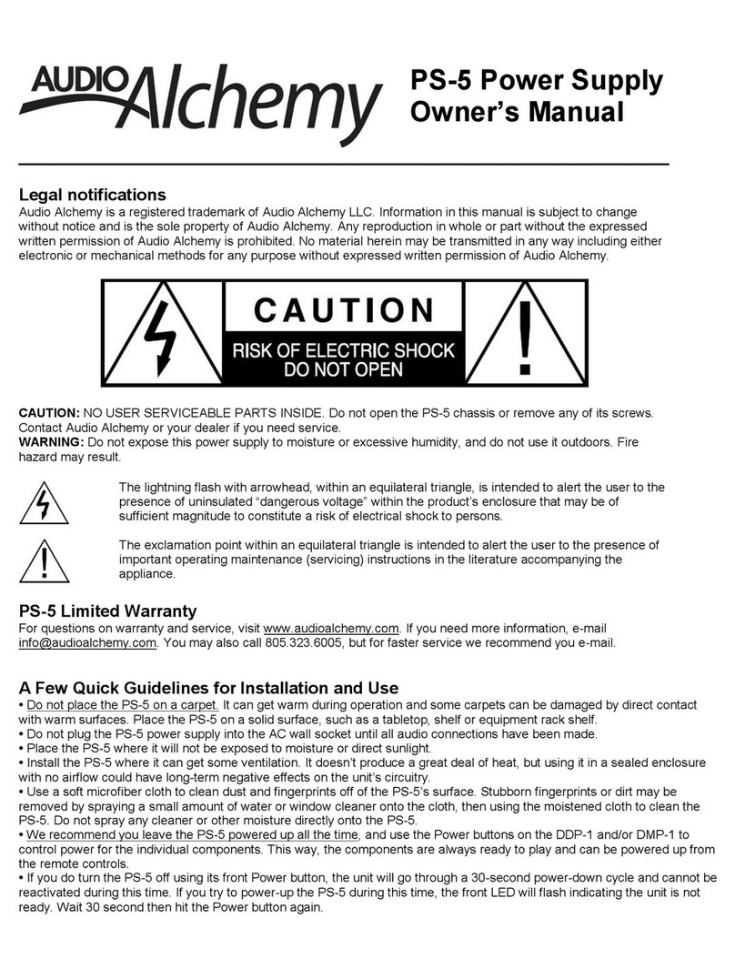 Audio Alchemy PS-5 owner's manual