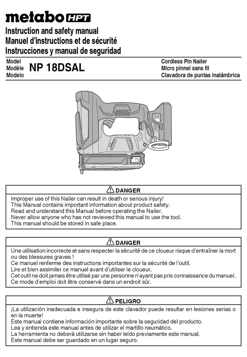 Metabo HPT NP 18DSAL Instruction and safety manual