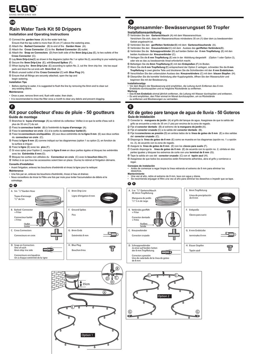Elgo RWK50 Installation and operation instructions