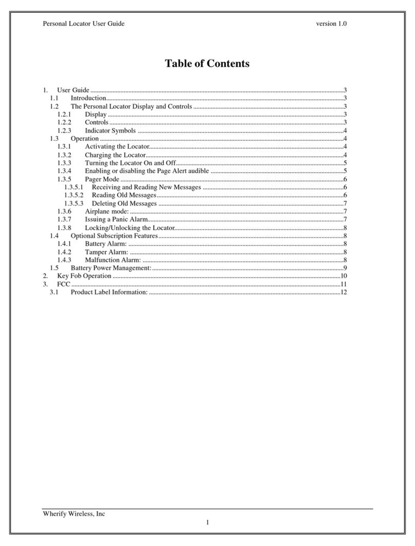 Wherify Personal Locator user guide