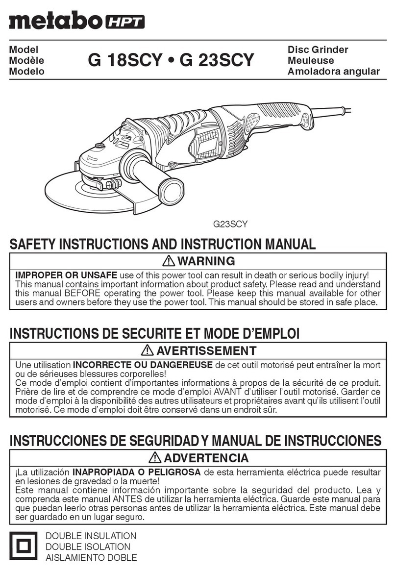 Metabo HPT G 18SCY Safety instructions and instruction manual