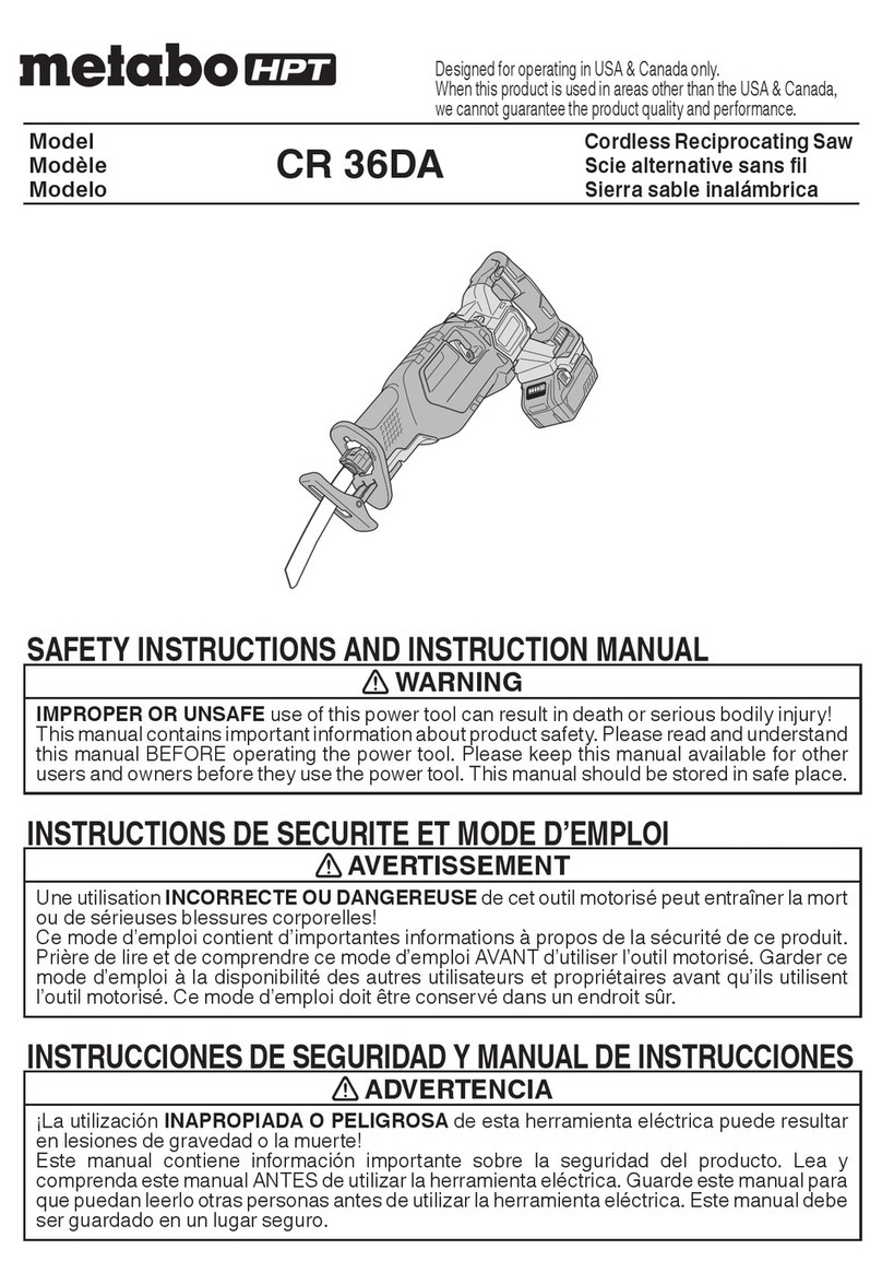 Metabo HPT CR 36DA Troubleshooting guide