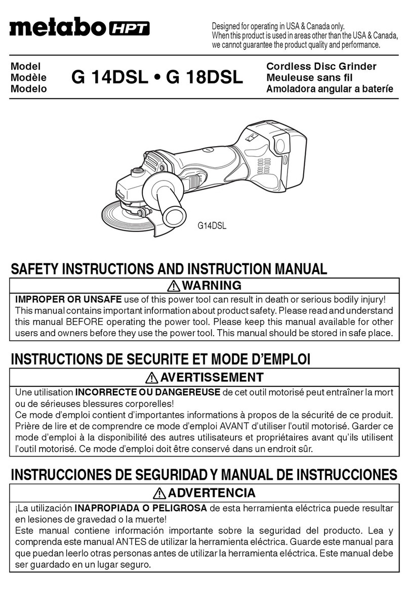 Metabo HPT G 14DSL Safety instructions and instruction manual