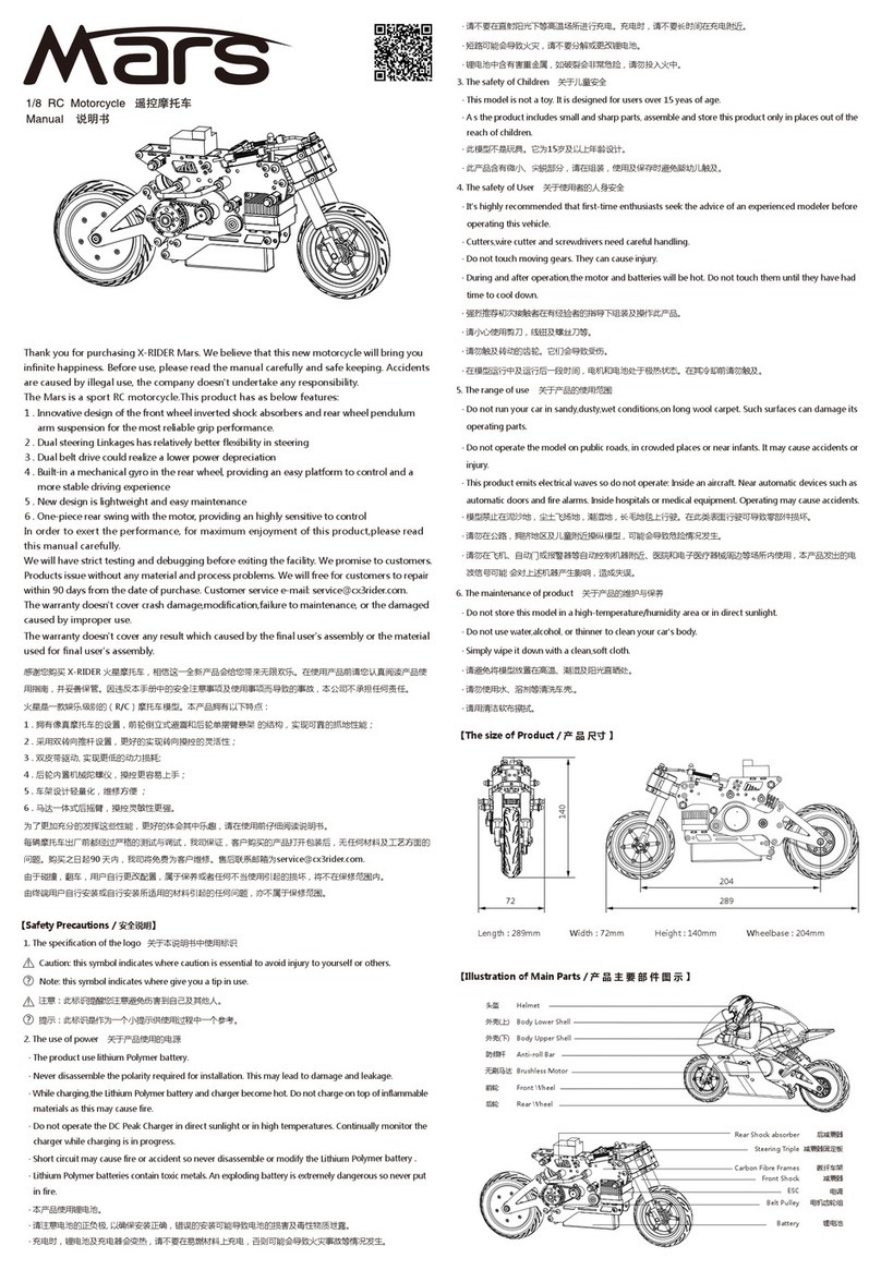 X-RIDER Mars User manual