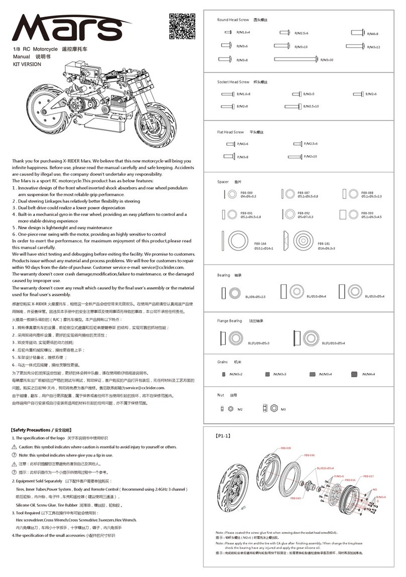 X-RIDER Mars User manual