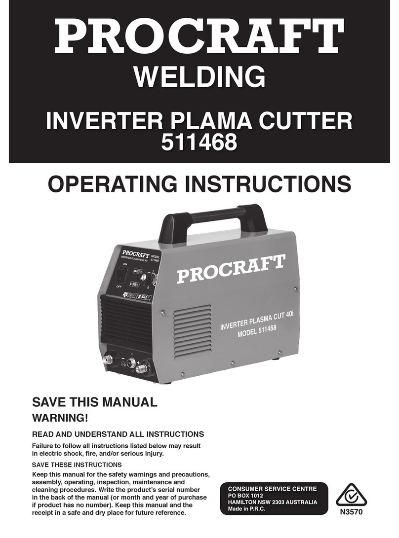 PROCRAFT 511468 operating instructions