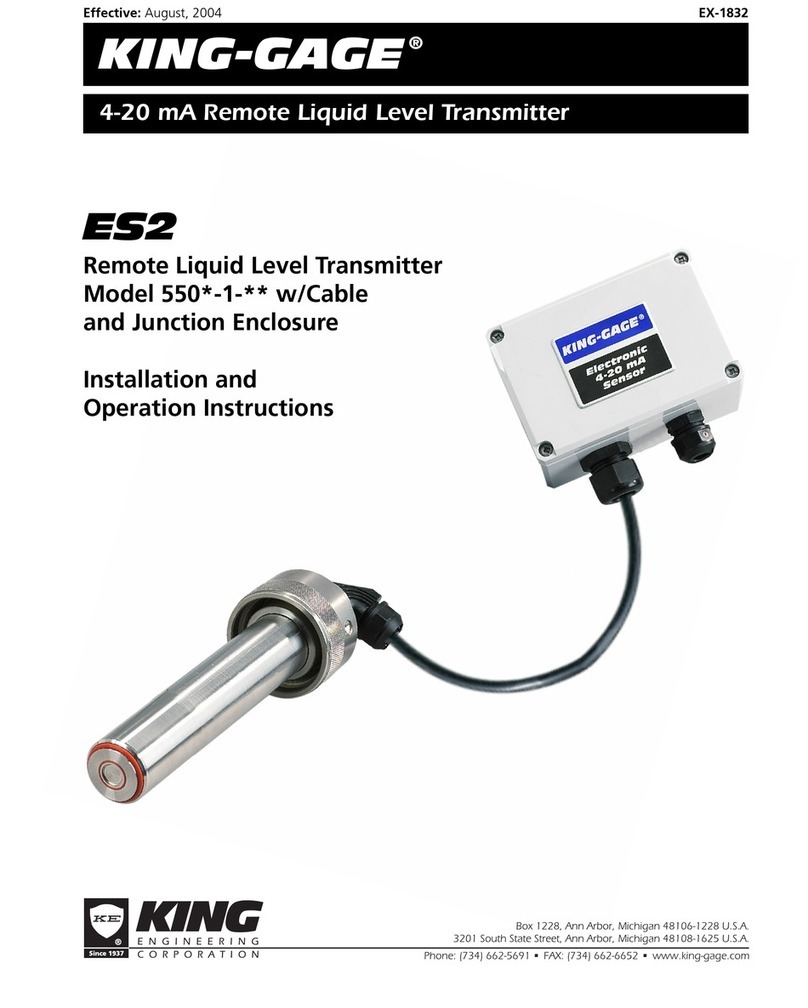 King-Gage ES2 550*-1 Series Installation and operation instructions