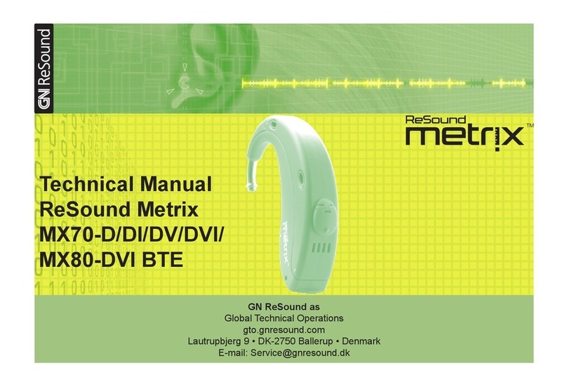 GN ReSound as Metrix MX70-D Technical manual GN ReSound as Metrix MX70-D Technical manual