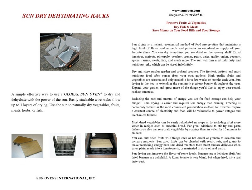 SUN OVEN Sun Dry Dehydrating Rack brochure