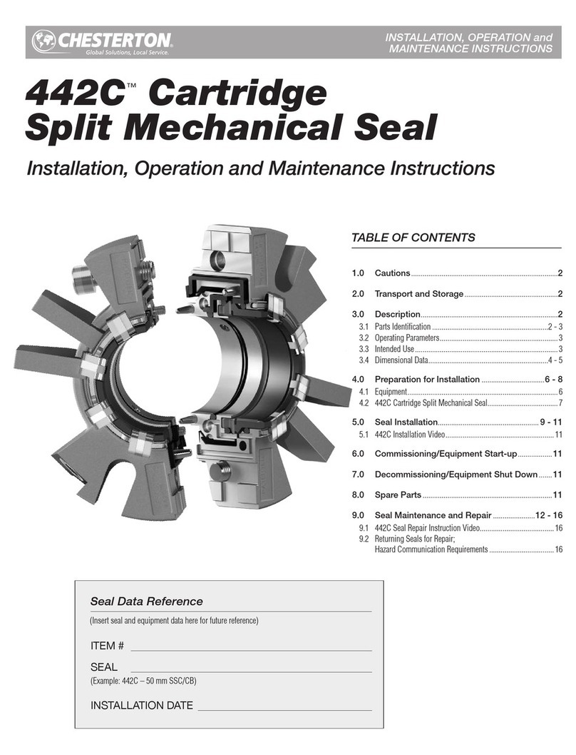 Chesterton 442C Installtion, Operation and Maintenance Instructions