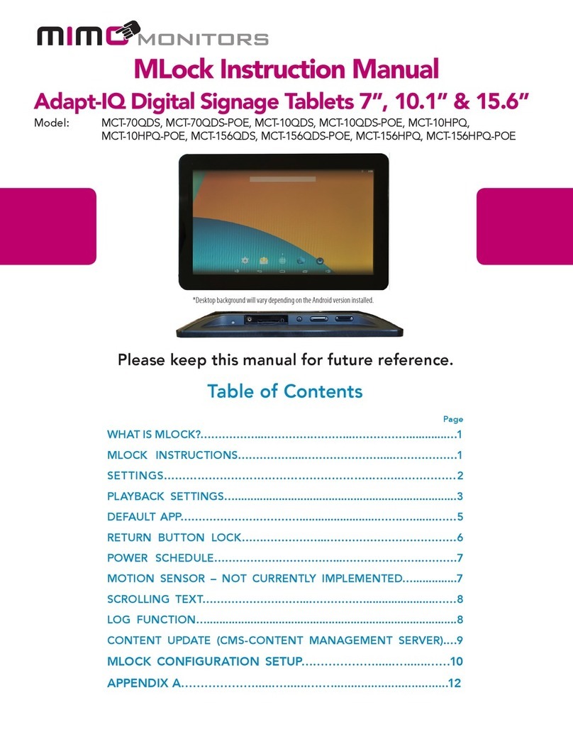 Mimo Monitors Adapt-IQ 7" MCT-70QDS instruction manual