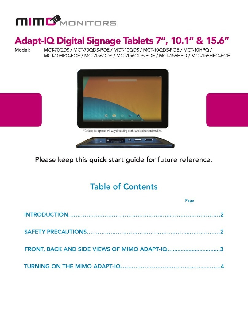 Mimo Monitors Adapt-IQ 7" MCT-70QDS quick start guide