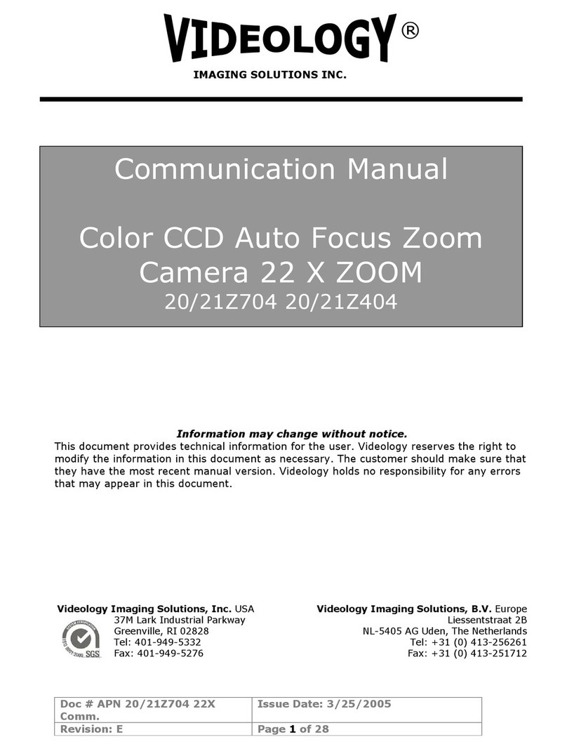 Videology 20/21Z704 Communications manual