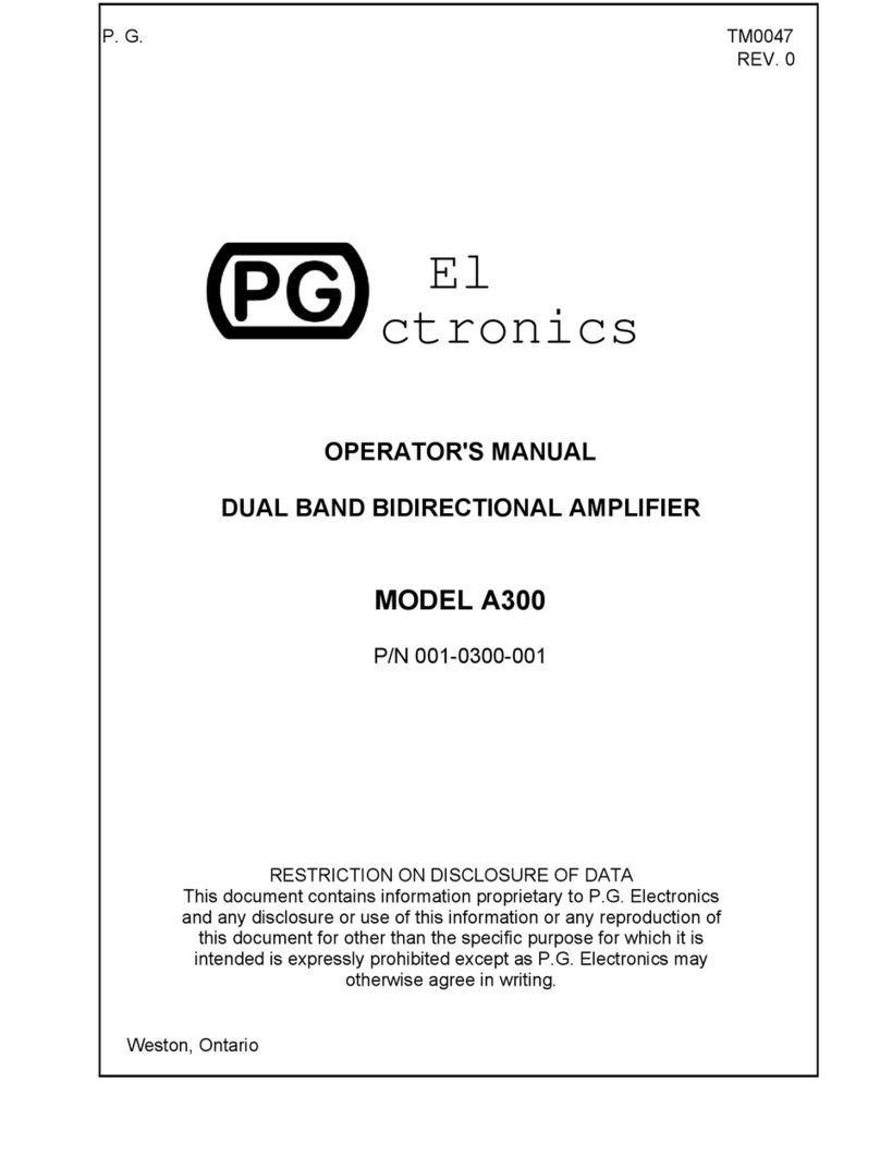 PG Electronics A300 User manual